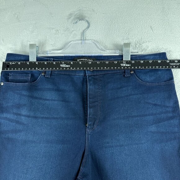 Bandolino AMY Straight Leg Jeans Womens Size 18 High Rise Dark Wash Blue - Picture 7 of 12